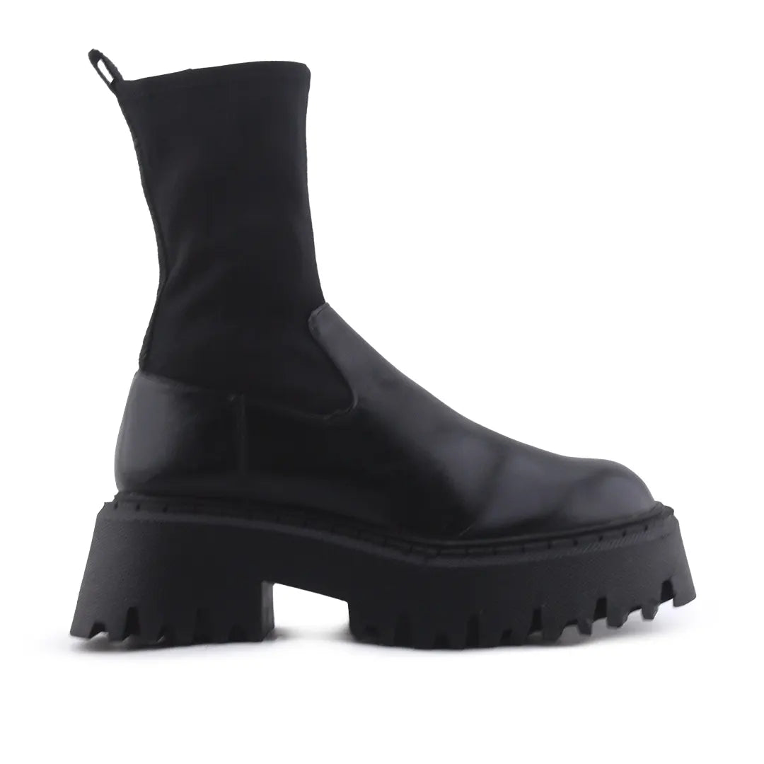 Zara Zipper Stretchable Ankle Boot | 100% Authentic Leather