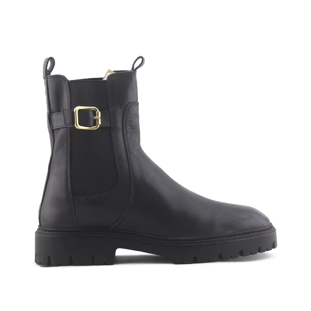 Zara Stretchable Buckle Strap Ankle Boot | 100% Authentic Leather