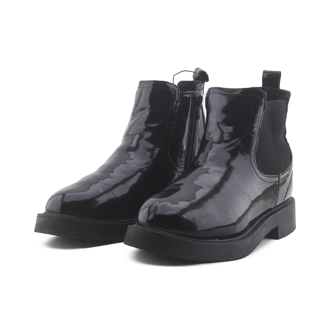 Zara Zipper Stretchable Ankle Boo | 100% Authentic Leather