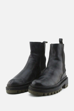 Zara Stretchable Combat Ankle Boots | 100% Authentic Leather - sundaybazar