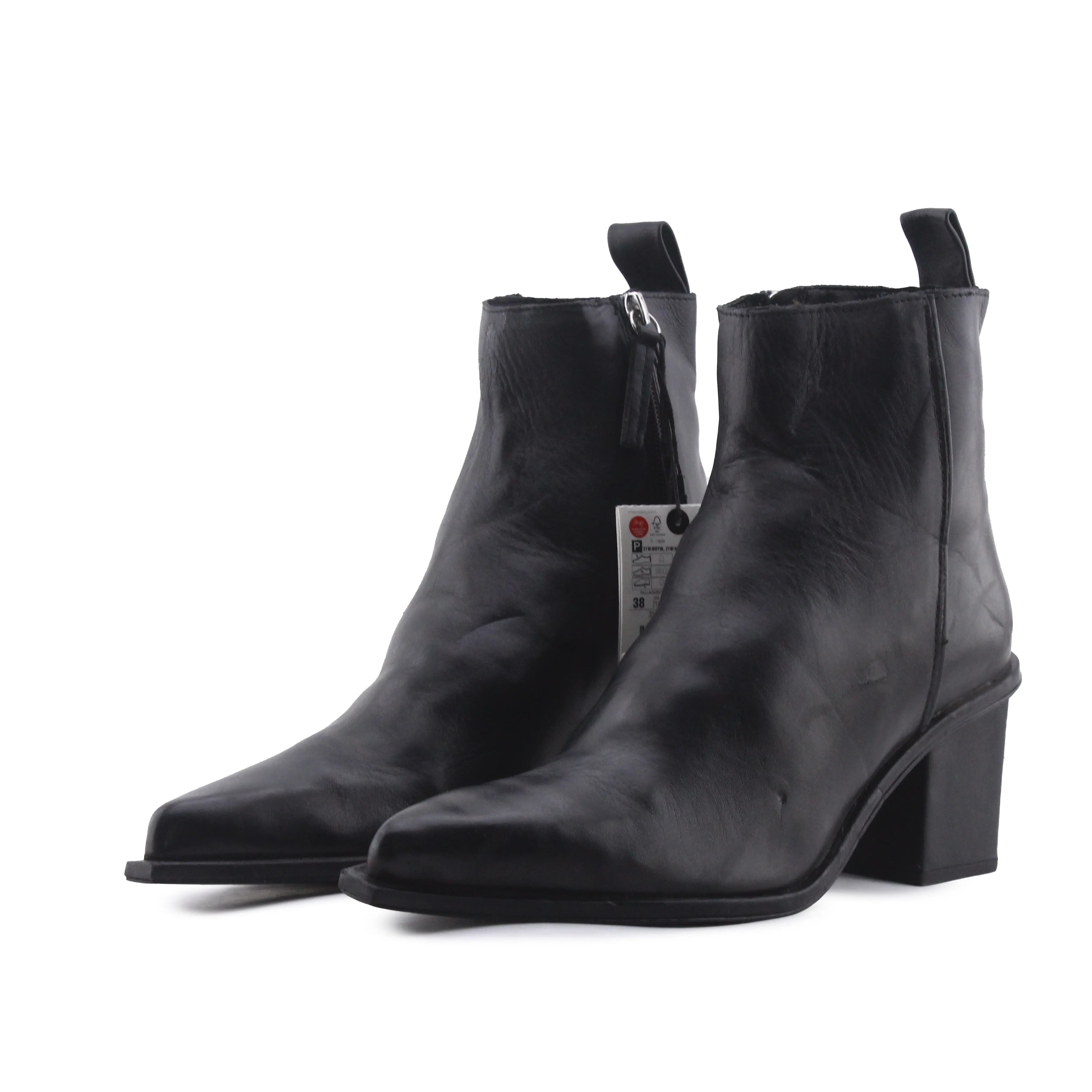 Zara Zipper Ankle Boot | 100% Authentic Leather