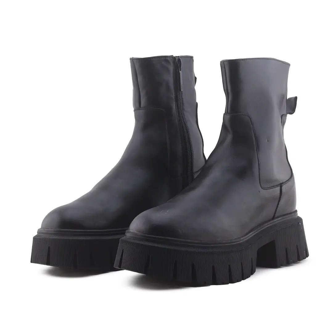 Zara Zipper Ankle Boot | 100% Authentic Leather