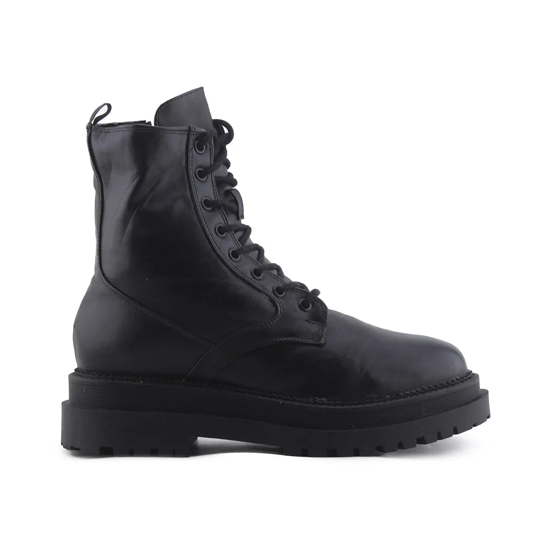Stradivarius Zipper Lace Up Ankle Boot | 100% Authentic Leather