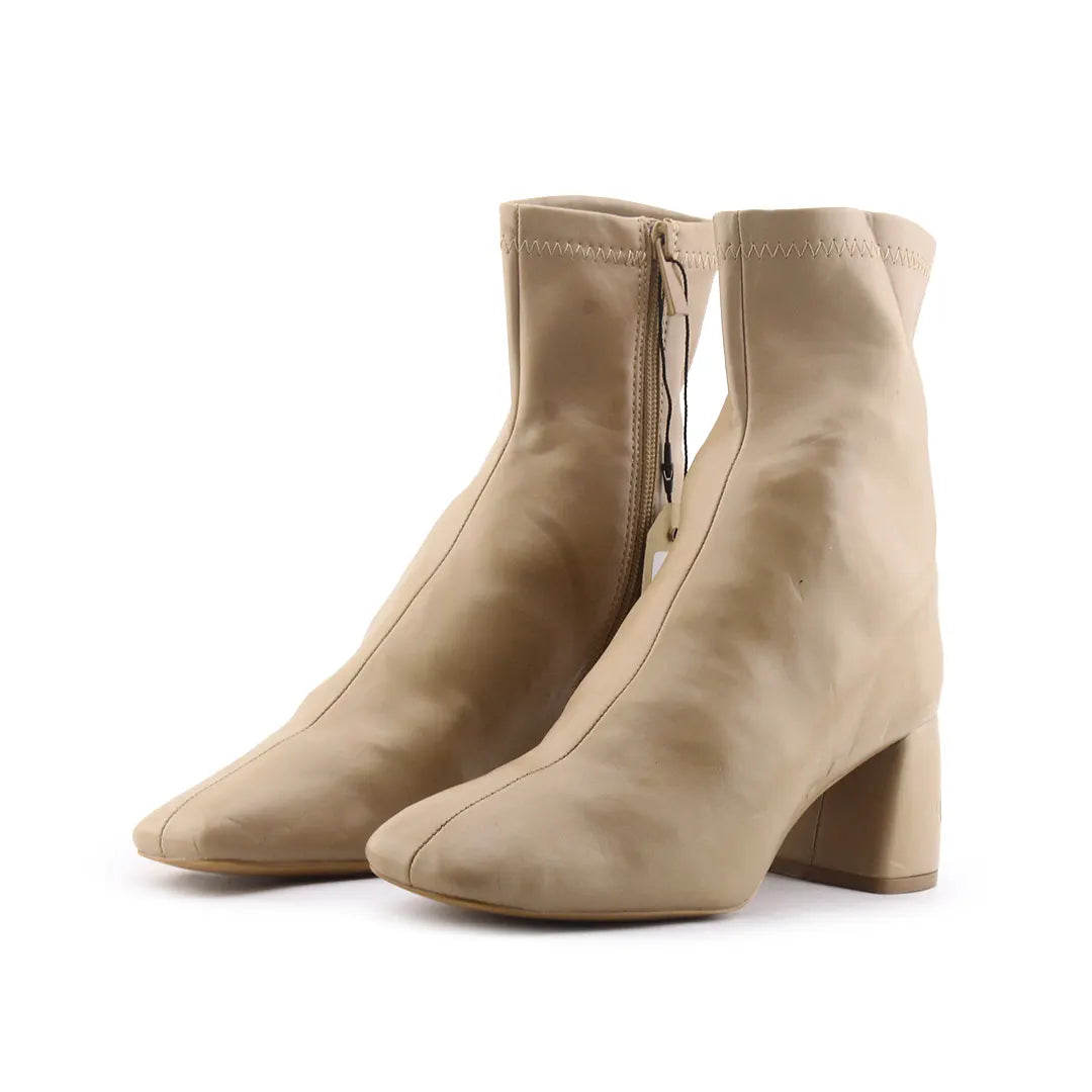 Stradivarius Zipper Ankle Boot | 100% Authentic Leather