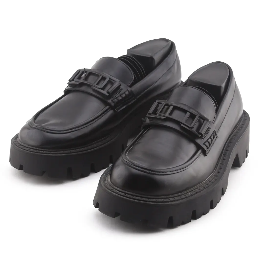 Zara Lug Sole Metal Embellished Moccasin