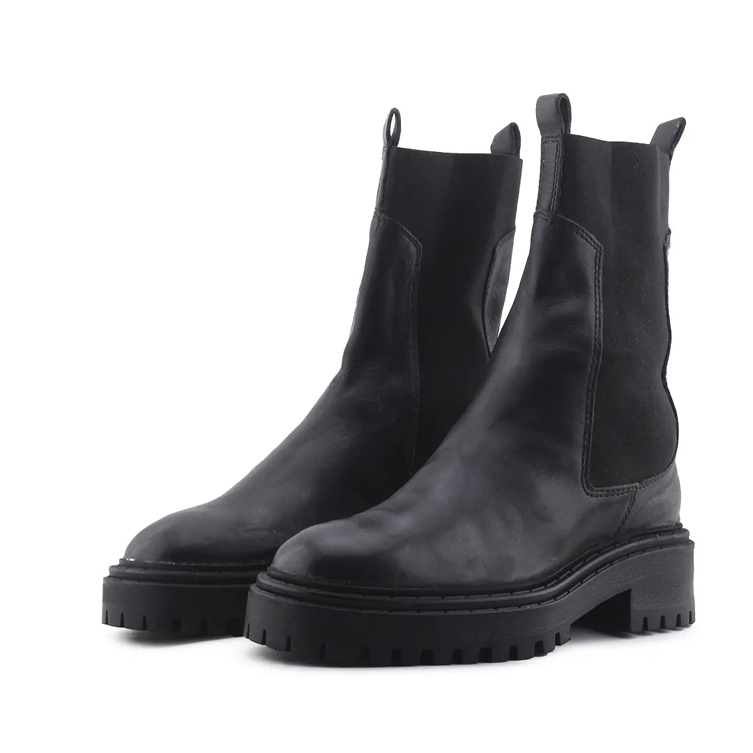Massimo Dutti Stretchable Ankle Boot | 100% Authentic Leather