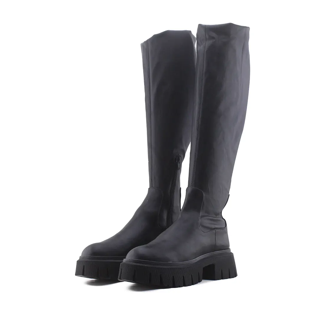Zara Zipper Over The Knee Boot | 100% Authentic Leather