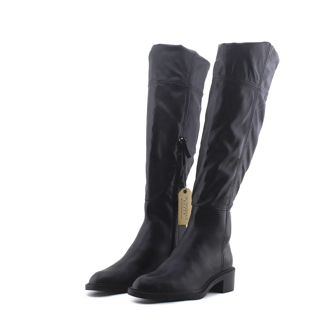 Zara Zipper Over The Knee Boots | 100% Authentic Leather
