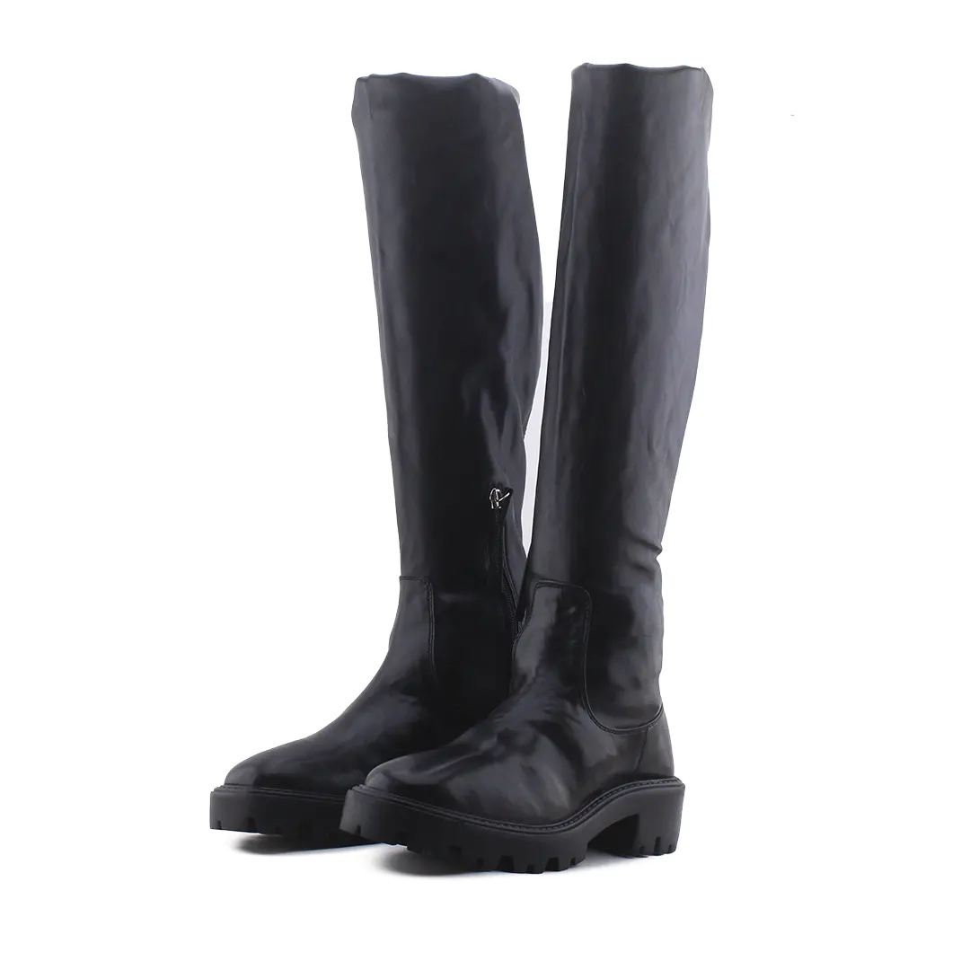 Lefties Zipper Over The Knee Boot | 100% Authentic Leather