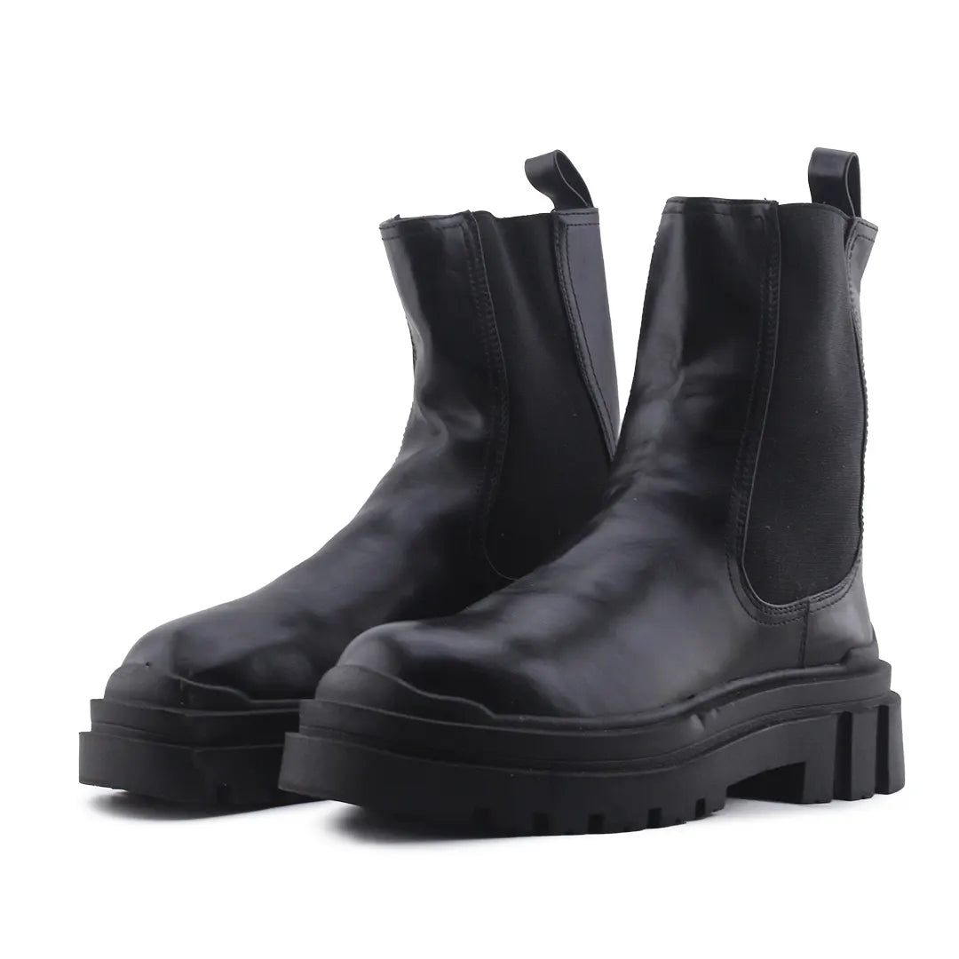 Bershka Stretchable Ankle Boot | 100% Authentic Leather