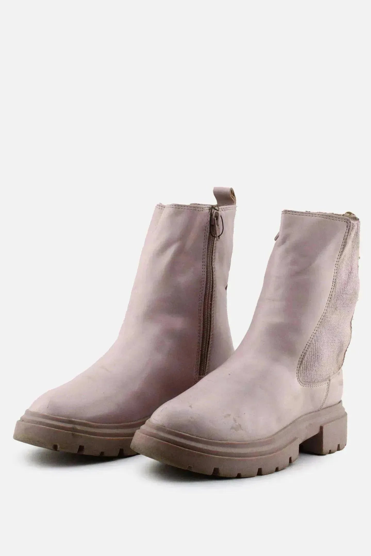 Zara Zipper Chelsea Ankle Boots | 100% Authentic Leather - sundaybazar