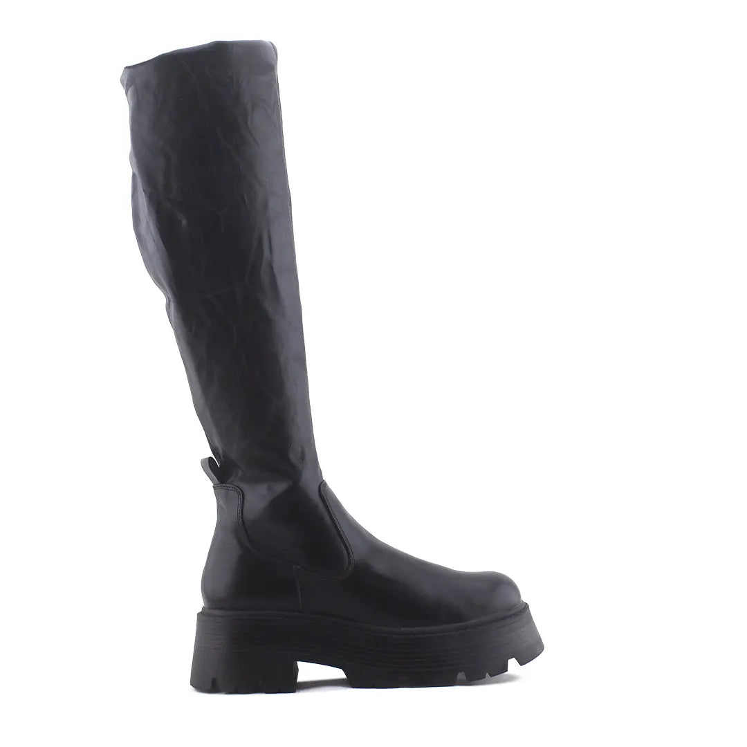Pull & Bear Zipper Over The Knee Boot | 100% Authentic Leather