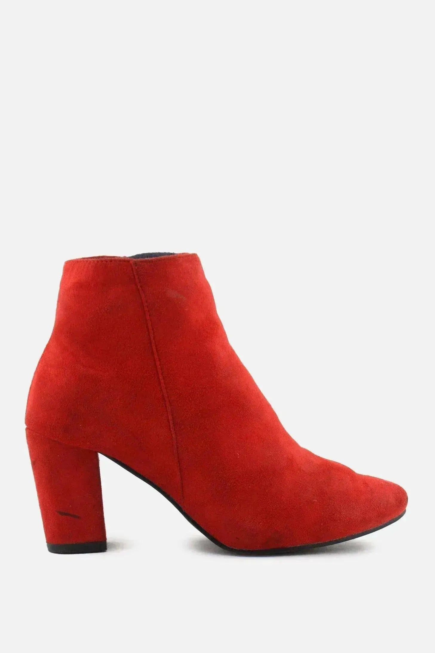 European Brand Zipper Block Ankle Boots | Suede - sundaybazar