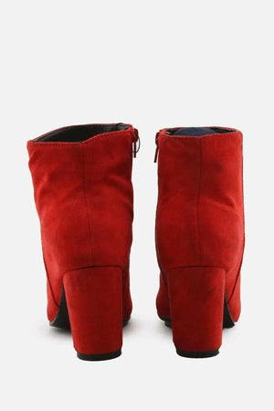 European Brand Zipper Block Ankle Boots | Suede - sundaybazar