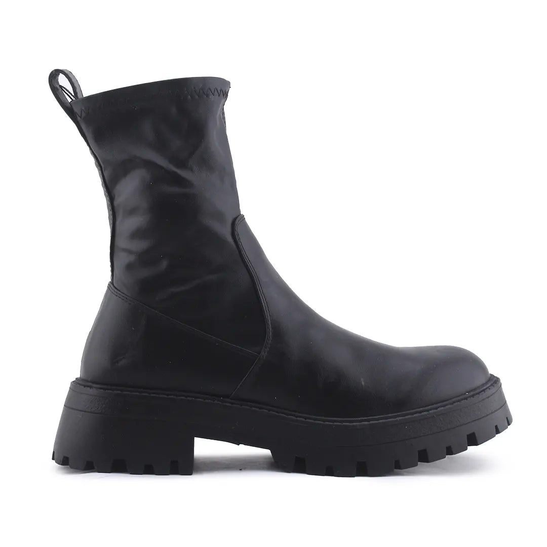 Pull & Bear Zipper Ankle Boot | 100% Authentic Leather