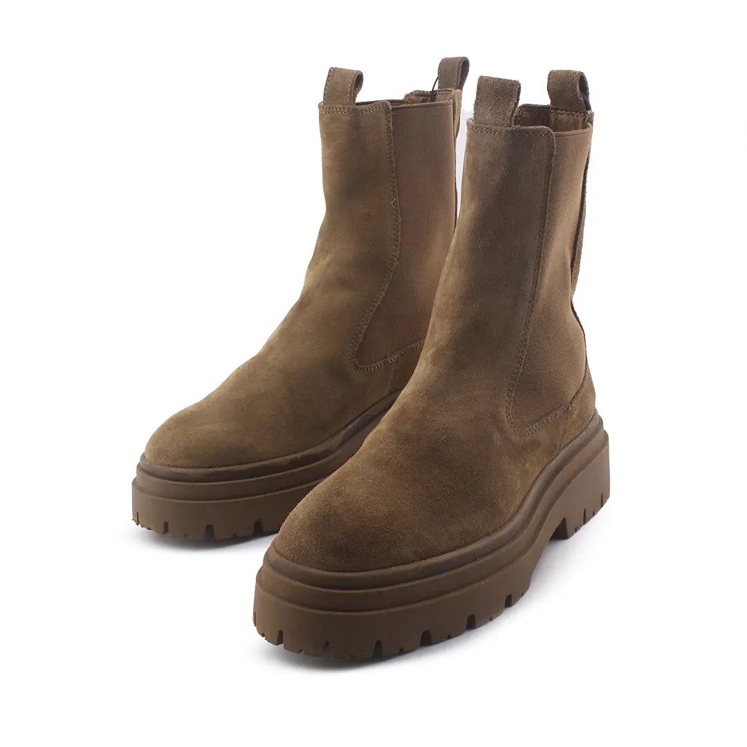 Zara Stretchable Chelsea Ankle Boots (Suede)