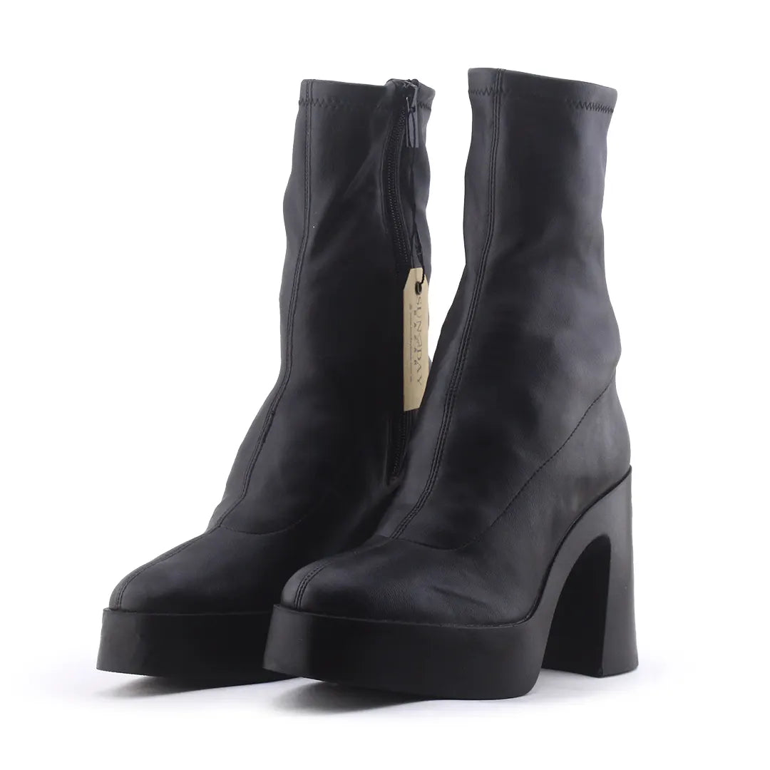Stradivarius Zipper Ankle Boot | 100% Authentic Leather