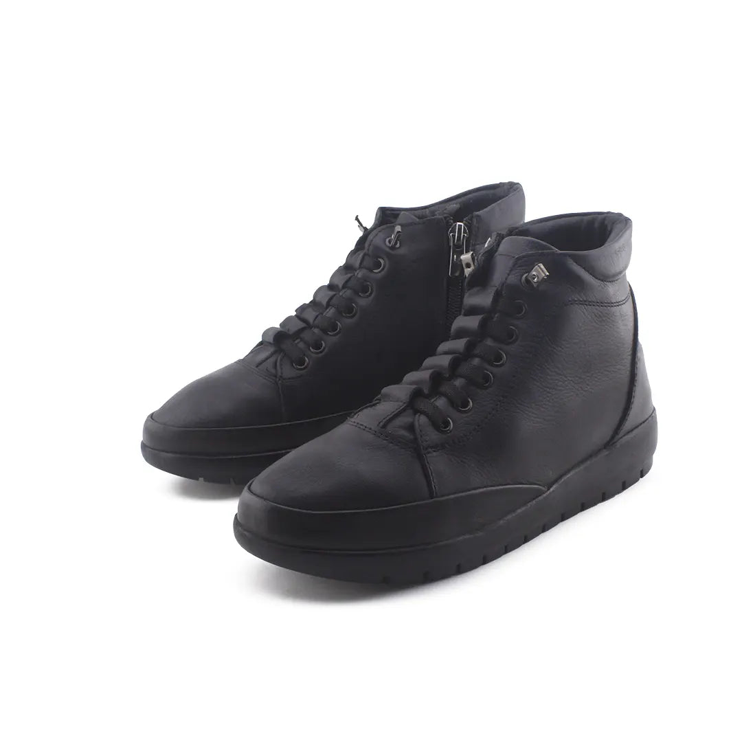 Manlisa Lace Up Zipper Chelsea Ankle Boots (100% Authentic Leather)