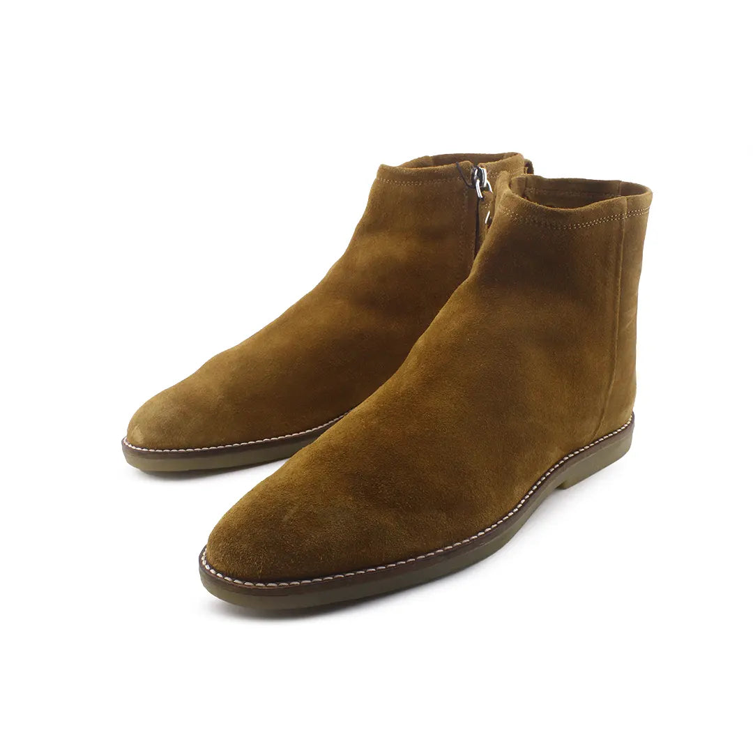 Zara Zipper Chelsea Ankle Boots (Suede)