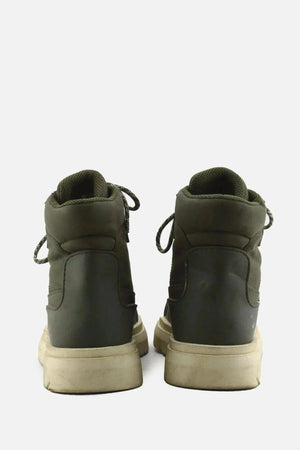 Zara Laces Combat Ankle Boots | Textile - sundaybazar