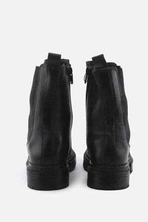 Zara Zipper Stretchable Chelsea Ankle Boots | 100% Authentic Leather - sundaybazar