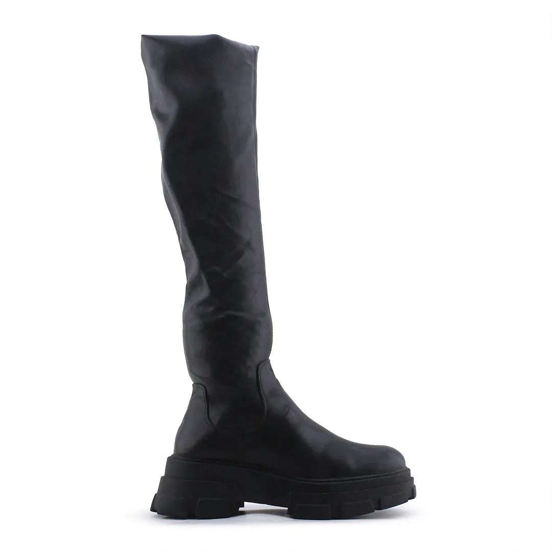 Stradivarius Zipper Thigh High Boot | 100% Authentic Leather
