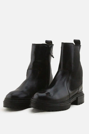 Zara Zipper Stretchable Chelsea Ankle Boots | 100% Authentic Leather - sundaybazar