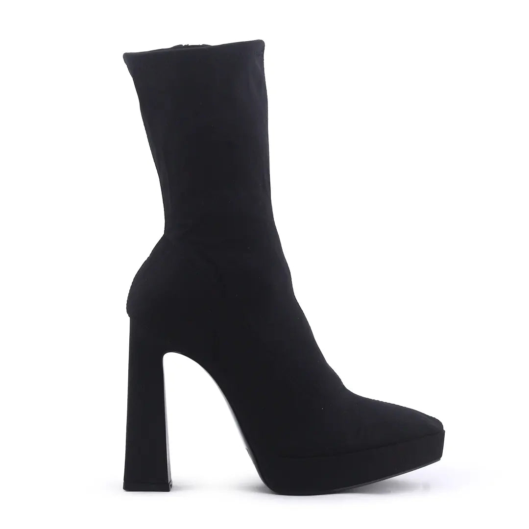 Zara Zipper Textile Ankle Boot