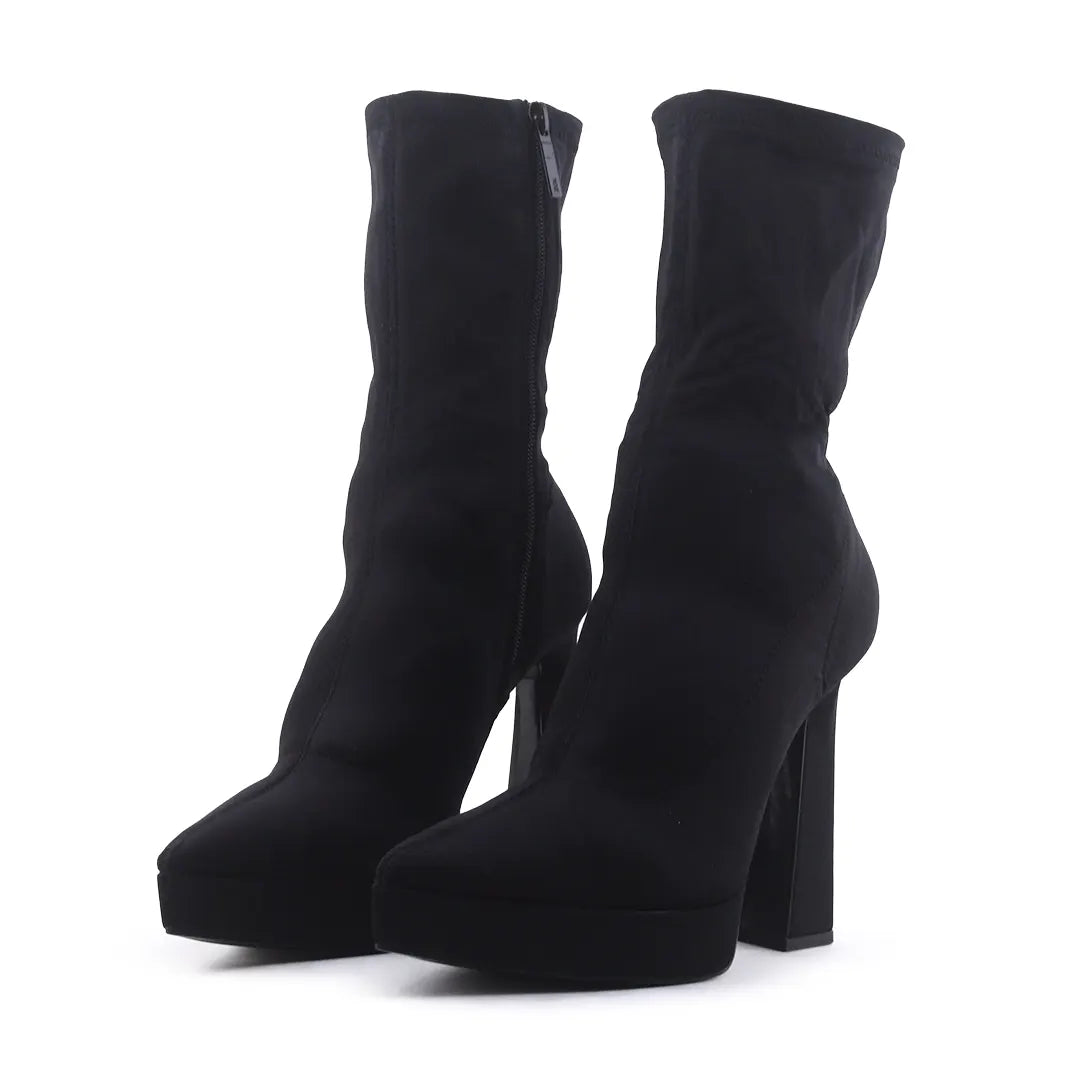Zara Zipper Textile Ankle Boot