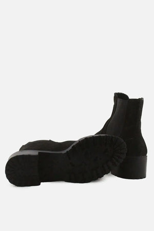 Lefties Stretchable Chelsea Ankle Boots | Suede - sundaybazar