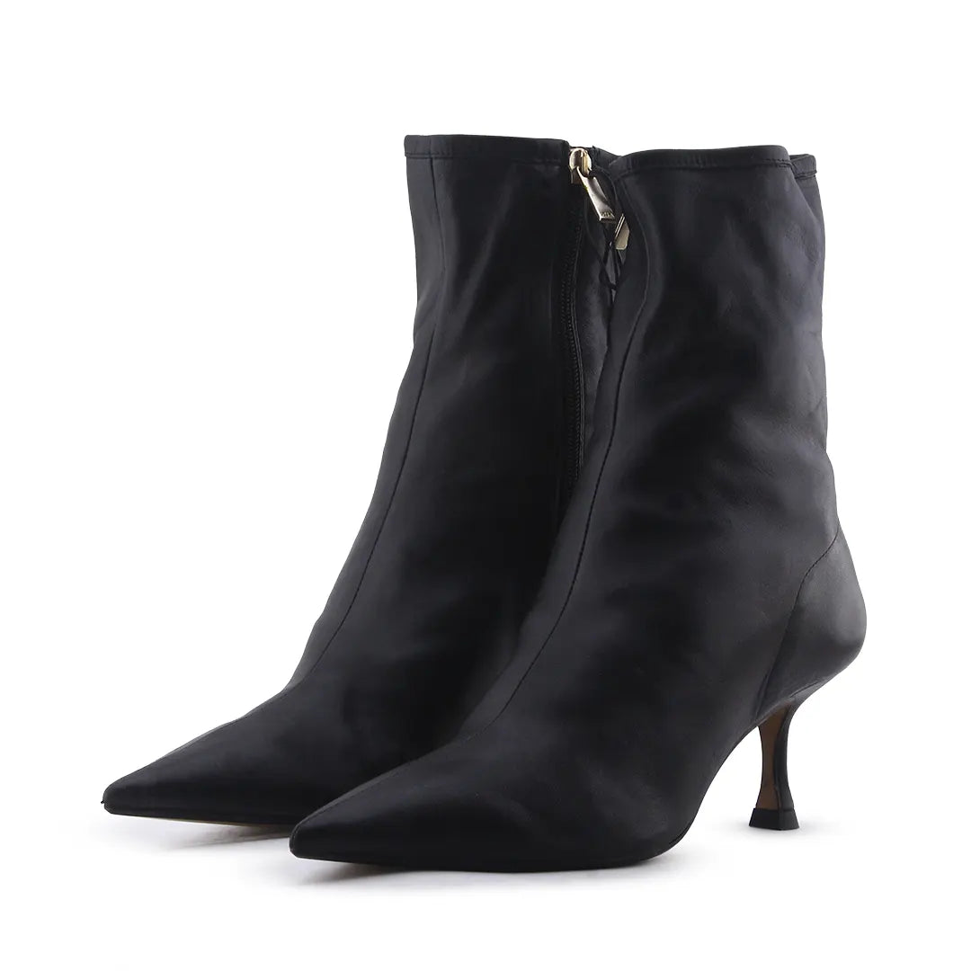 Zara Zipper Ankle Boot | 100% Authentic Leather