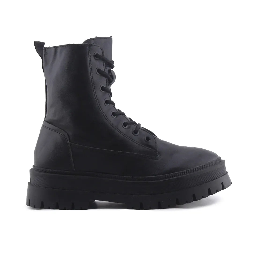 Stradivarius Zipper Lace Up Ankle Boot | 100% Authentic Leather