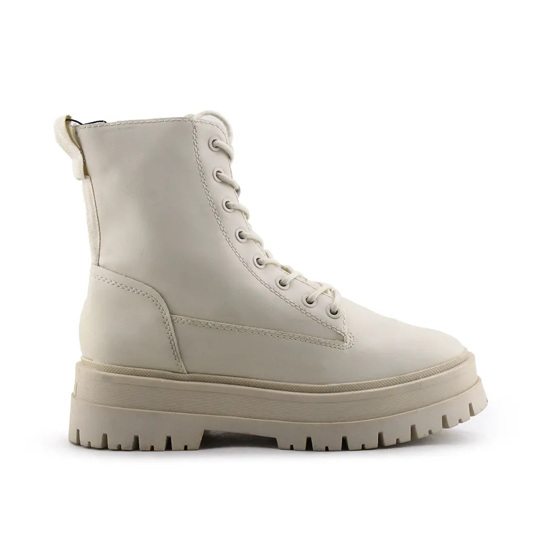 Stradivarius Lace Up Zipper Combat Ankle Boots (100% Authentic Leather)