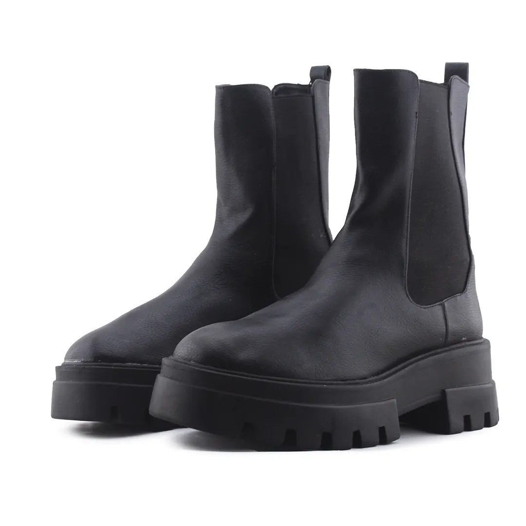 Pull & Bear Stretchable Ankle Boot | 100% Authentic Leather