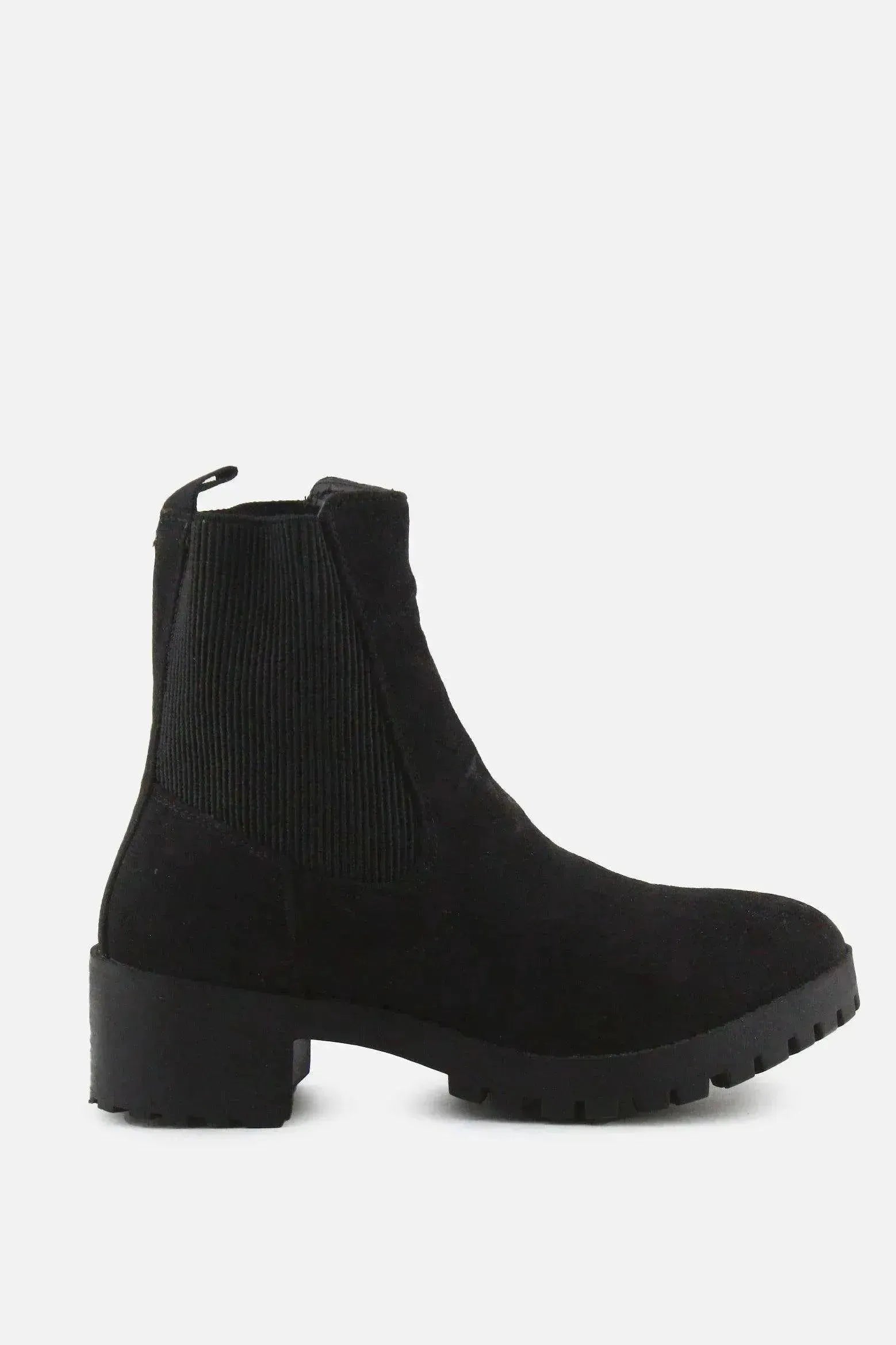 Lefties Stretchable Chelsea Ankle Boots | Suede - sundaybazar