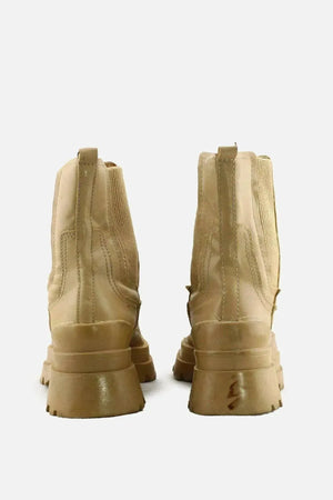 Stradivarius Stretchable Combat Ankle Boots | 100% Authentic Leather - sundaybazar