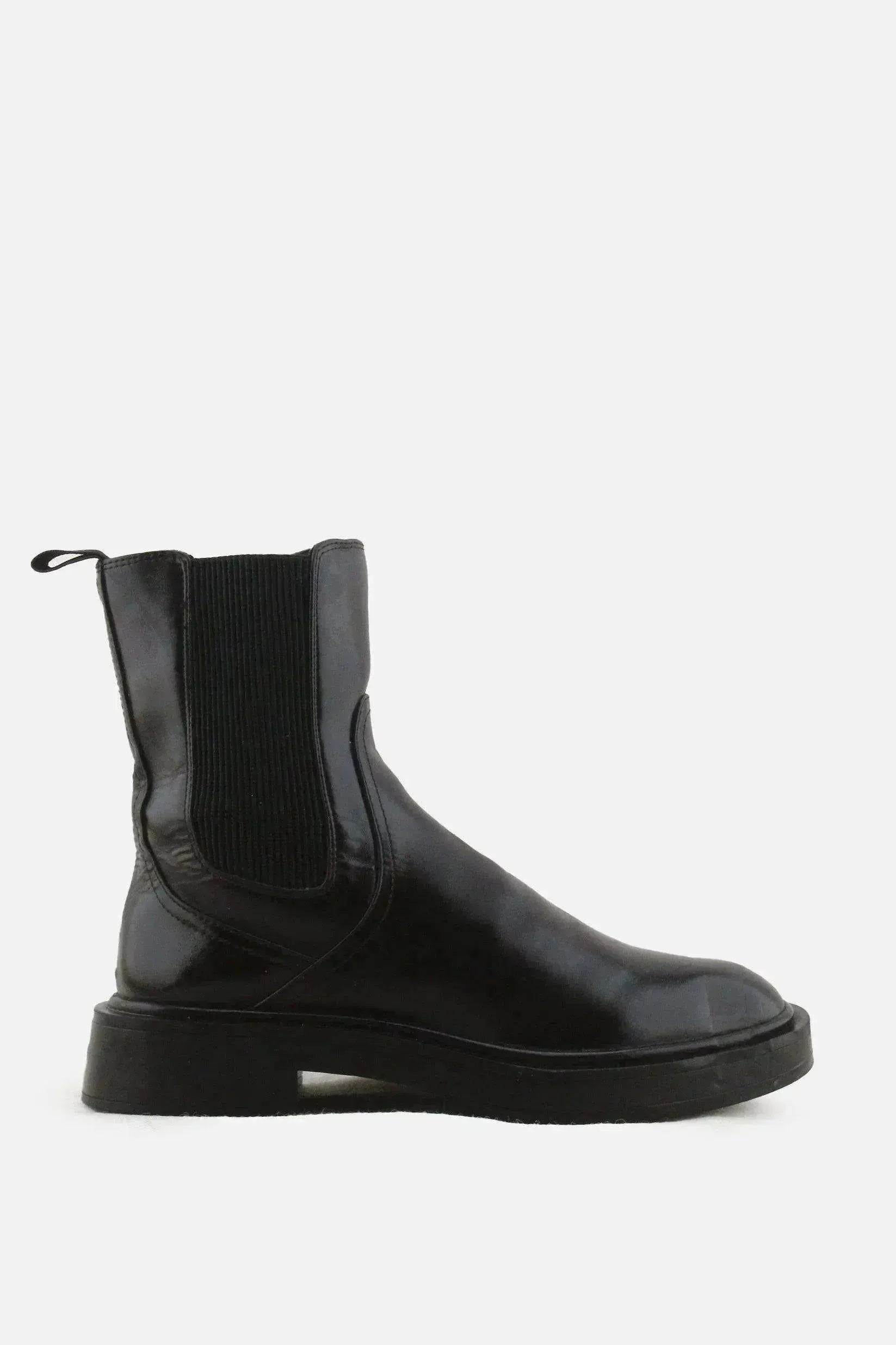 Zara Stretchable Block Ankle Boots | 100% Authentic Leather - sundaybazar