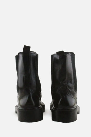Zara Stretchable Block Ankle Boots | 100% Authentic Leather - sundaybazar