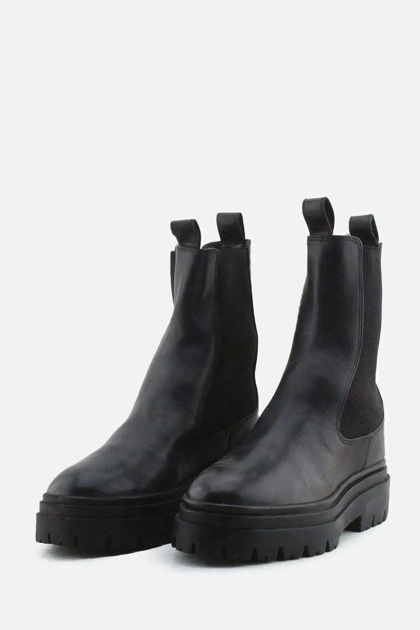 Zara Stretchable Chelsea Ankle Boots | 100% Authentic Leather - sundaybazar