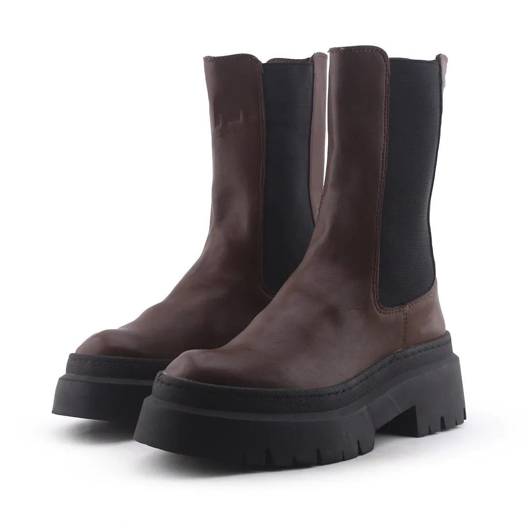 Pull & Bear Stretchable Chelsea Ankle Boots (100% Authentic Leather)