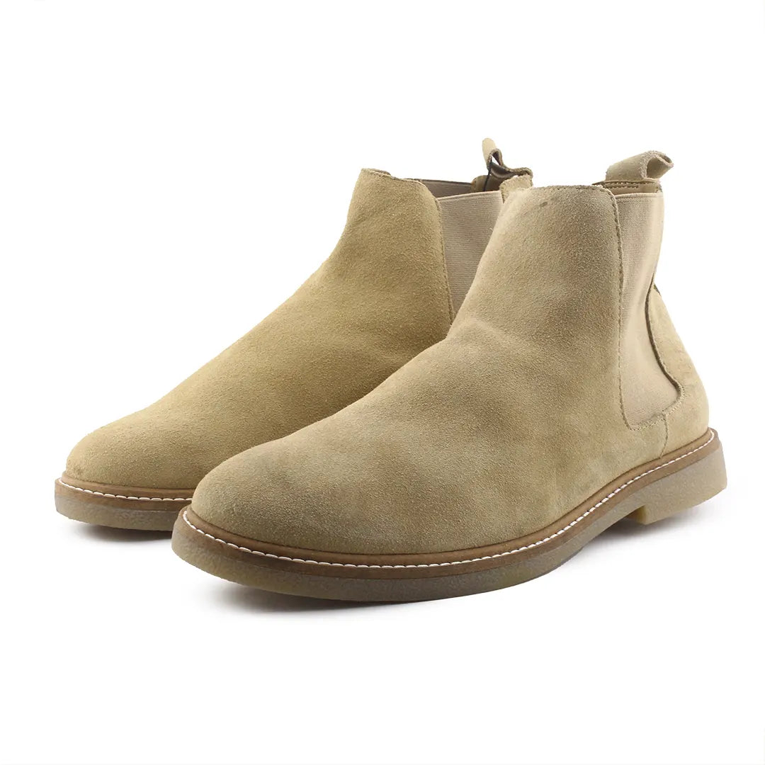 Zara Stretchable Chelsea Ankle Boots (Suede)