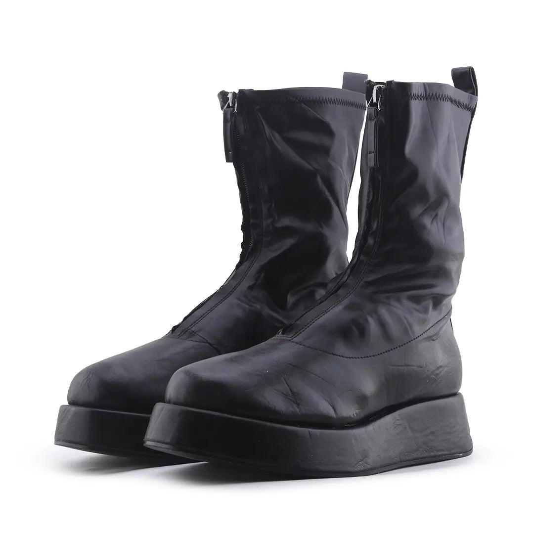 Bershka Zipper Ankle Boot | 100% Authentic Leather
