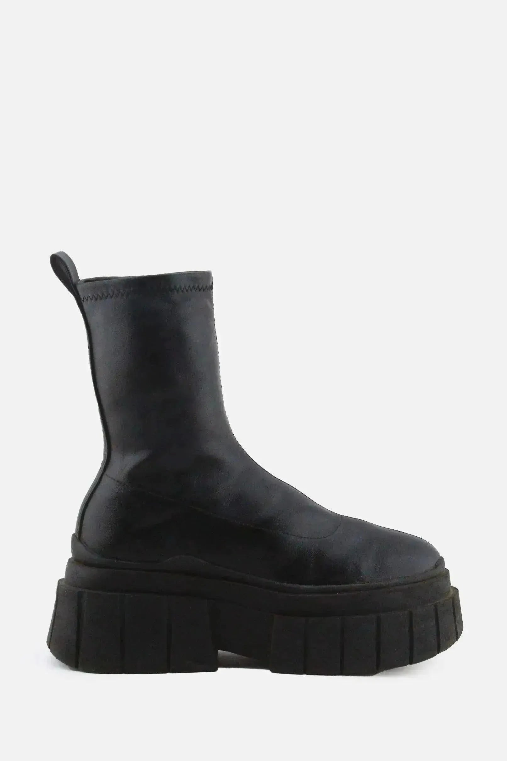 Bershka Block Ankle Boots | 100% Authentic Leather - sundaybazar