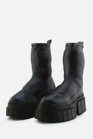 Bershka Block Ankle Boots | 100% Authentic Leather - sundaybazar