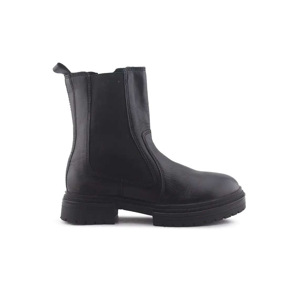 Zara Zipper Stretchable Chelsea Ankle Boots (100% Authentic Leather)