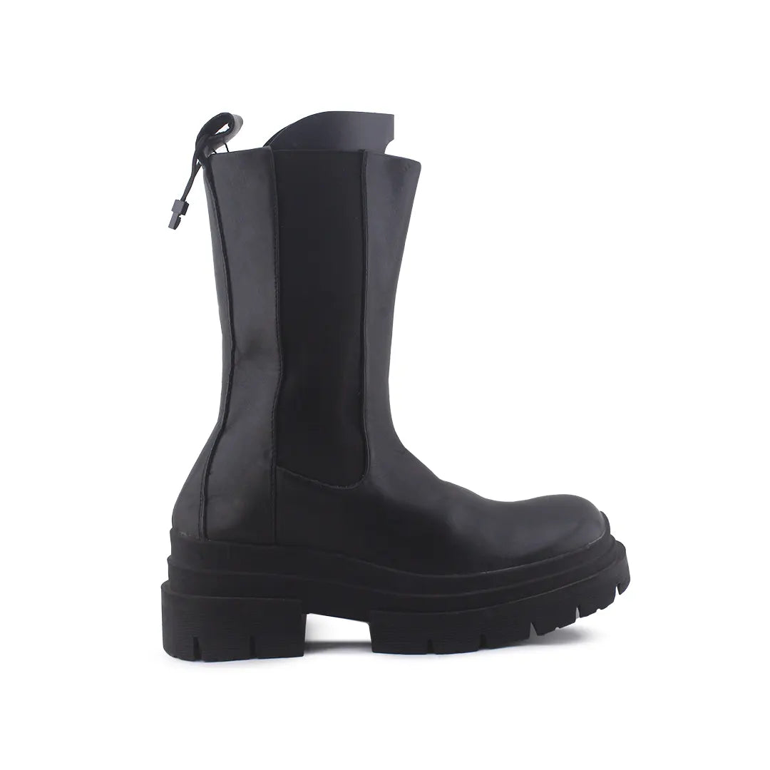 Zara Stretchable Combat Ankle Boots (100% Authentic Leather)