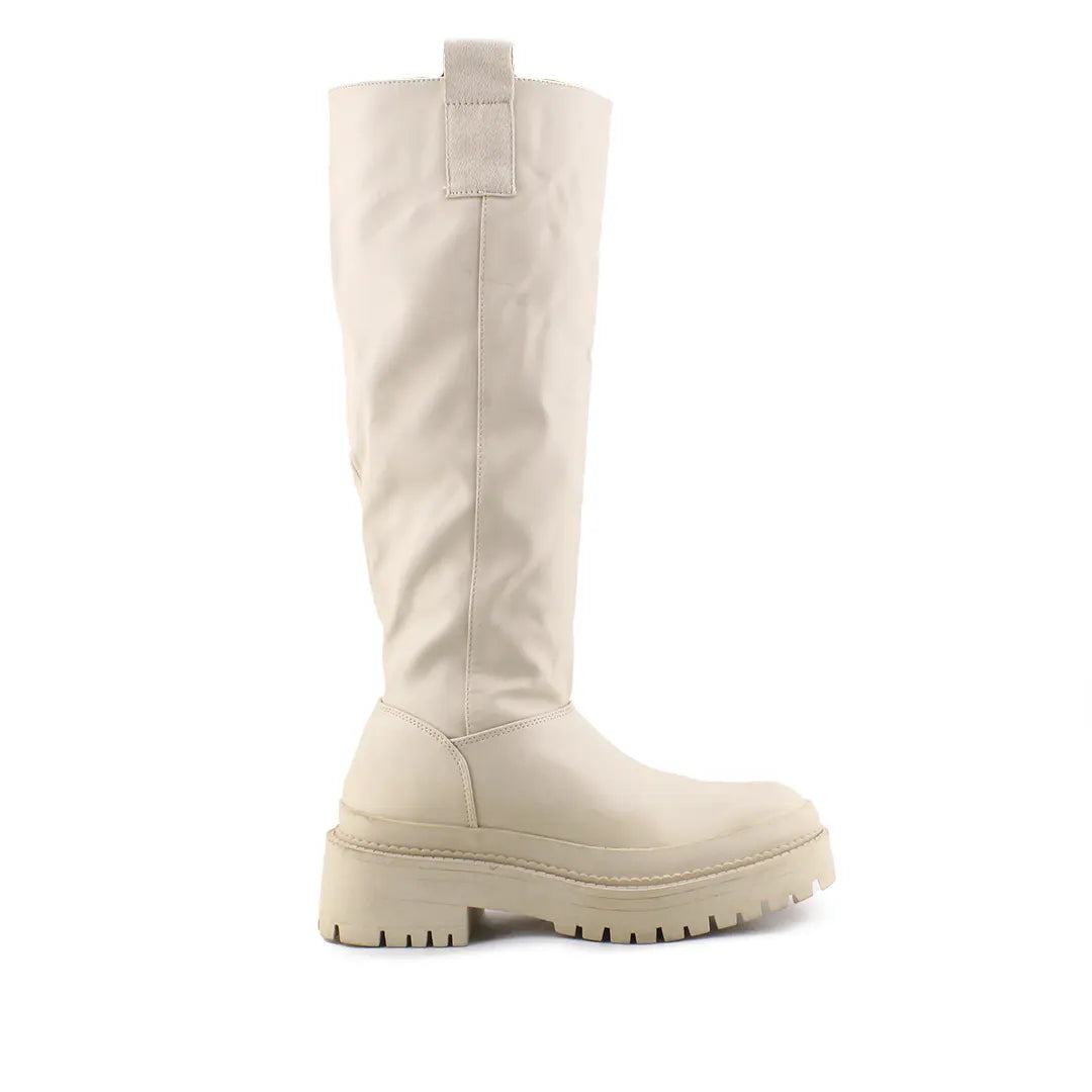 Stradivarius Zipper Knee High Boots (100% Authentic Leather)