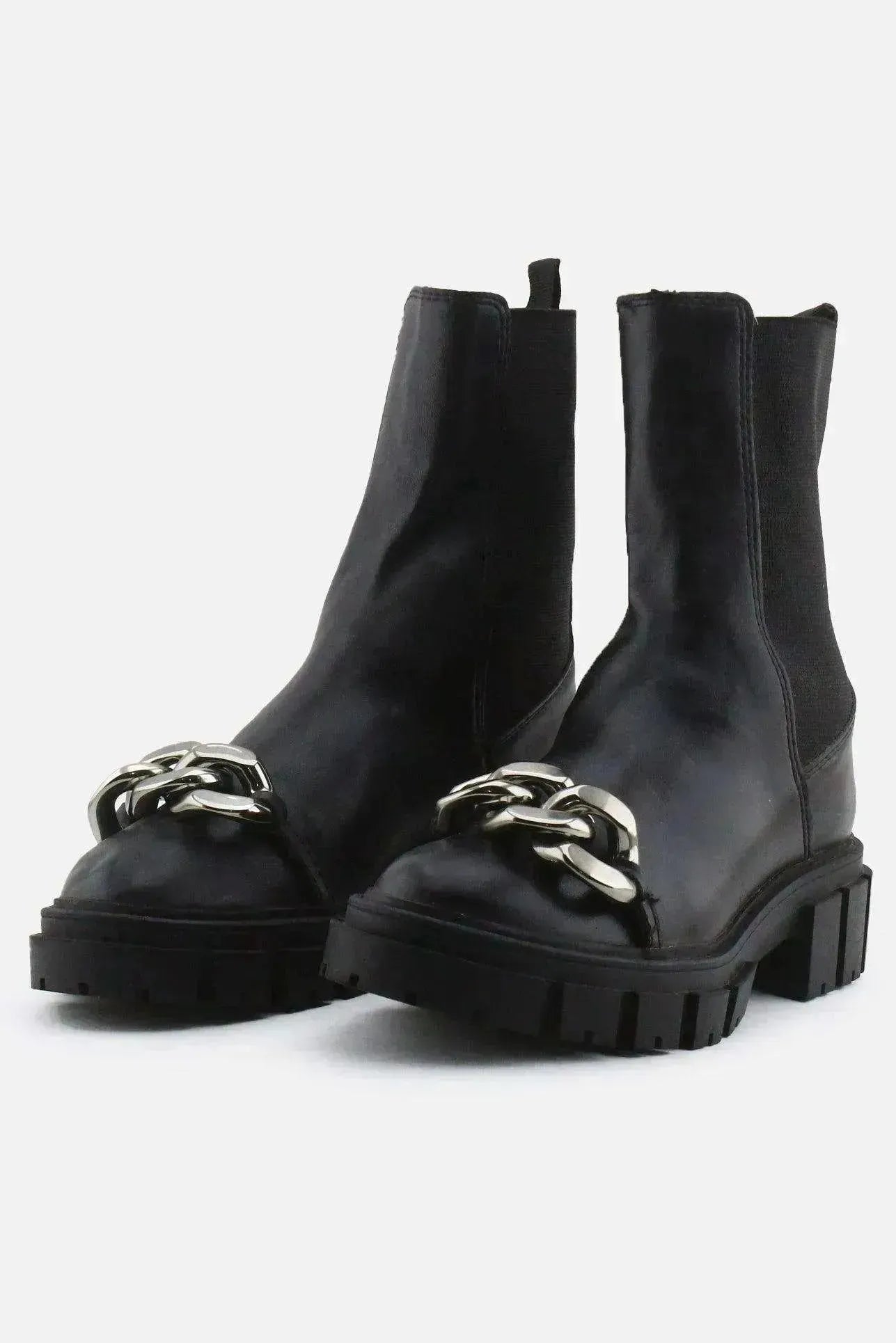 Stradivarius Stretchable Chelsea Ankle Boots | 100% Authentic Leather - sundaybazar