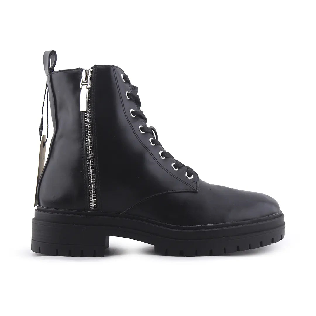 Lefties Zipper Lace Up Ankle Boot | 100% Authentic Leather