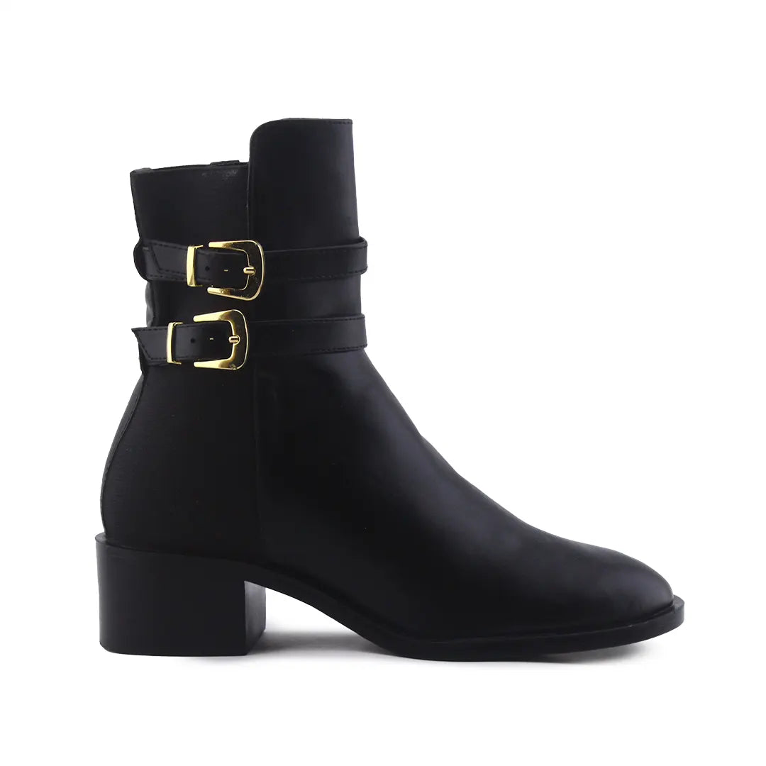 Zara Zipper Buckle Strap Ankle Boot | 100% Authentic Leather